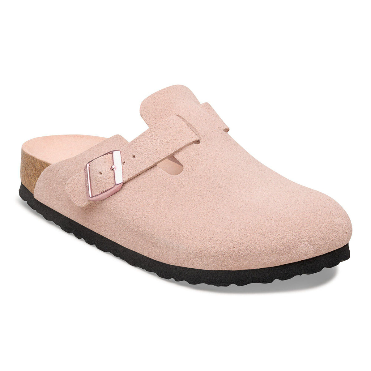 Boston Soft Footbed Suede Leather in Color Light Rose | Birkenstock