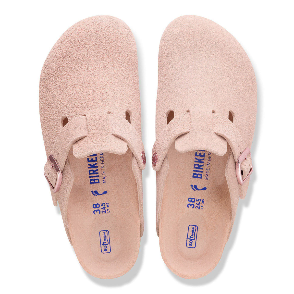 Boston Soft Footbed Suede Leather in Color Light Rose | Birkenstock