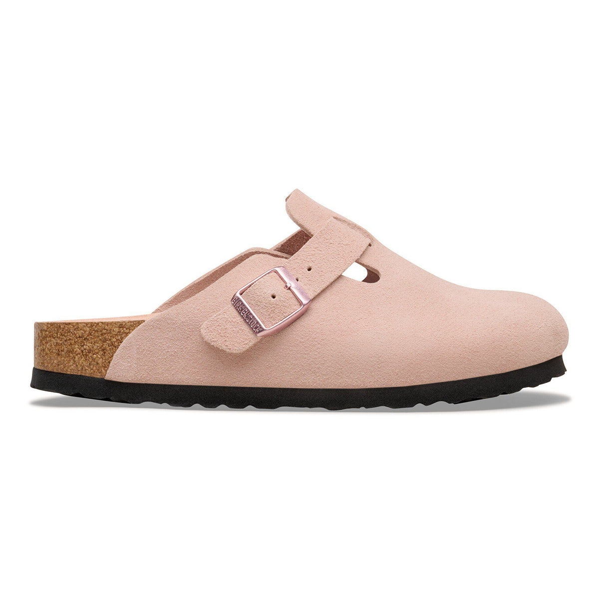 Boston Soft Footbed Suede Leather in Color Light Rose | Birkenstock