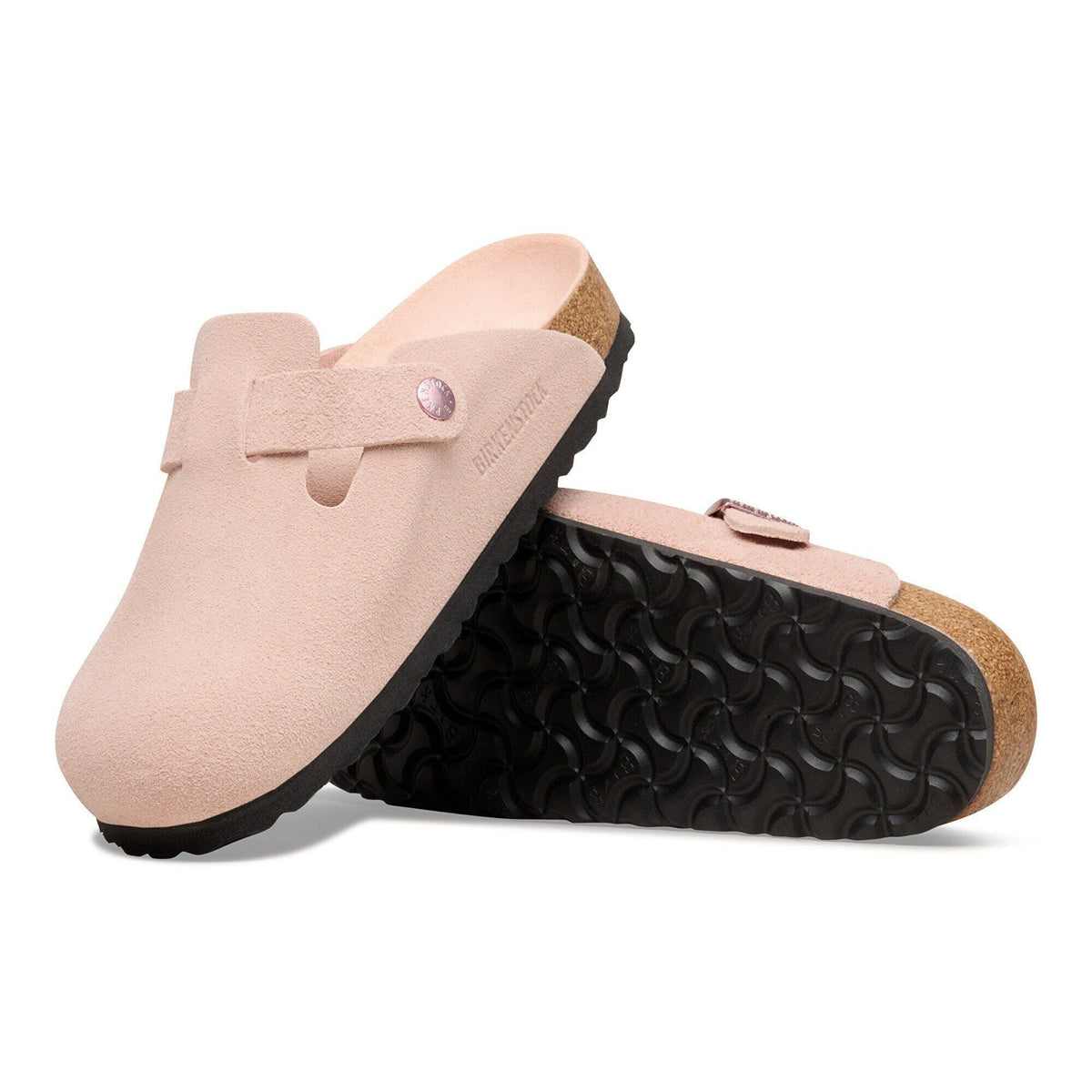 Boston Soft Footbed Suede Leather in Color Light Rose | Birkenstock