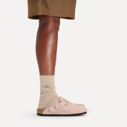 Boston Soft Footbed Suede Leather in Color Light Rose | Birkenstock