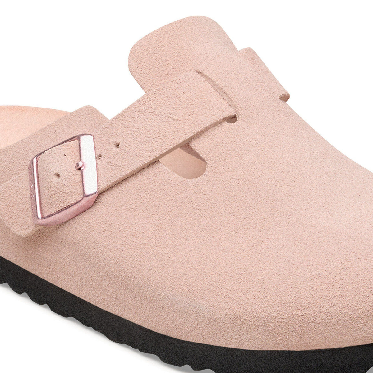 Boston Soft Footbed Suede Leather in Color Light Rose | Birkenstock