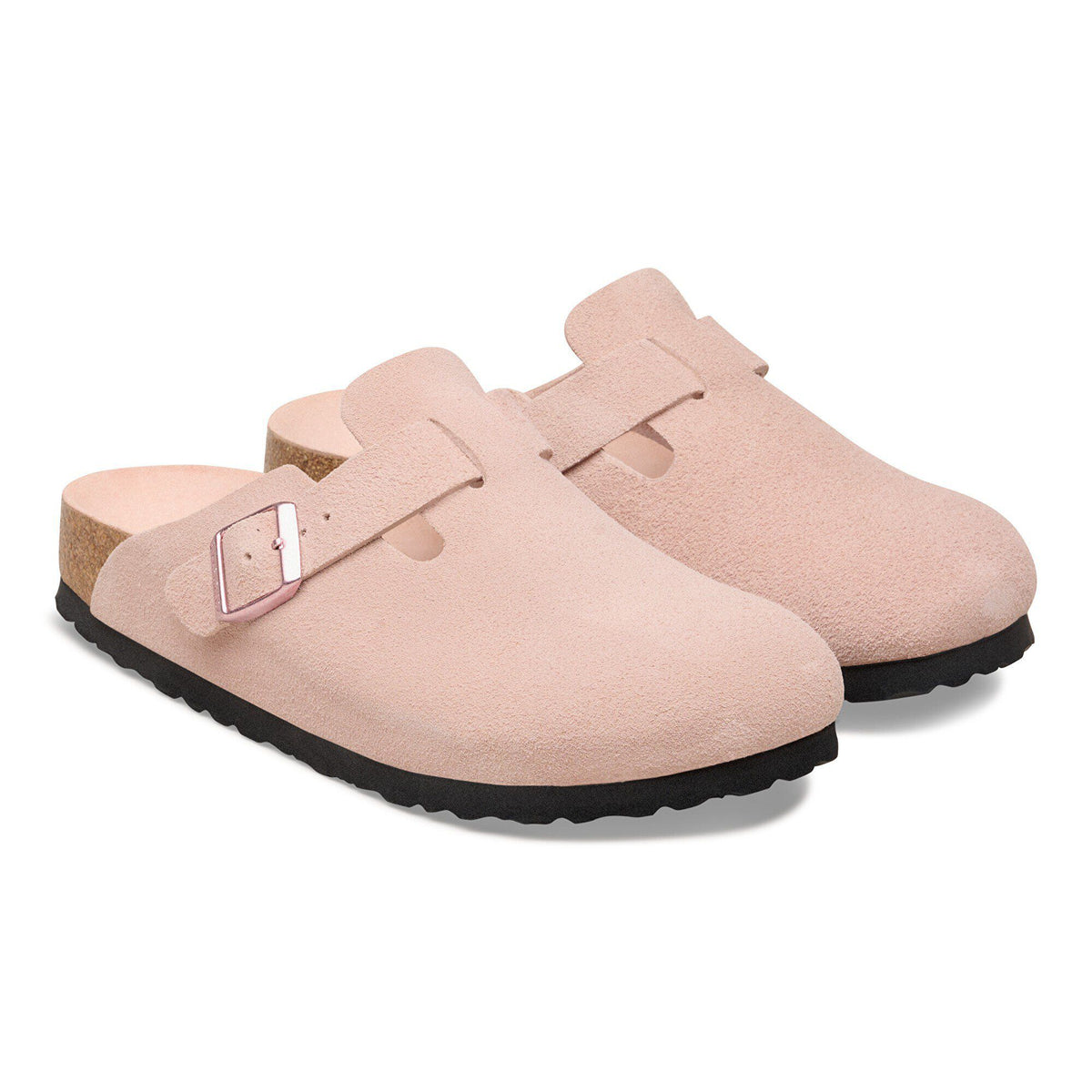 Boston Soft Footbed Suede Leather in Color Light Rose | Birkenstock