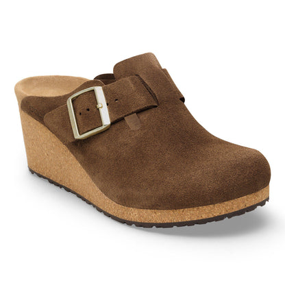 Fanny Suede Leather in Color Dark Tea | Birkenstock