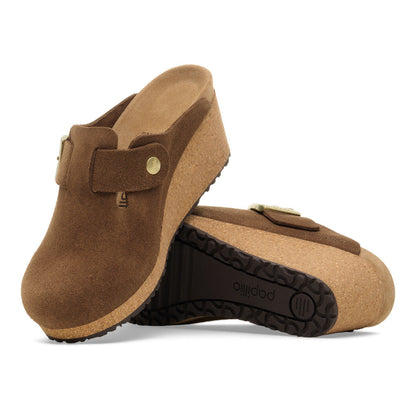 Fanny Suede Leather in Color Dark Tea | Birkenstock