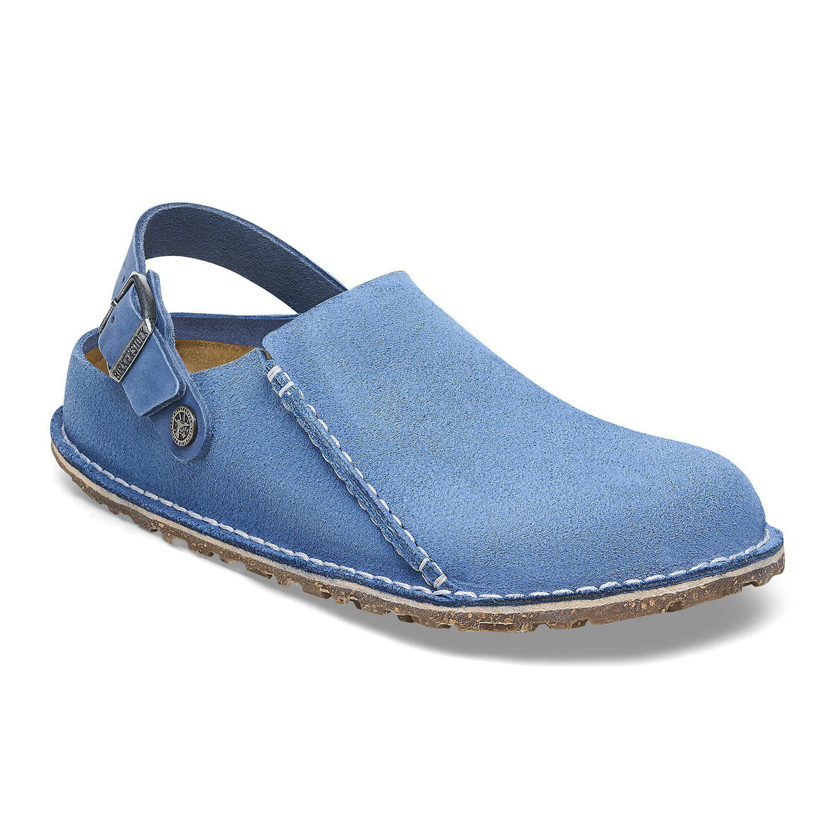 Lutry Premium Suede Suede Leather in Color Elemental Blue | Birkenstock