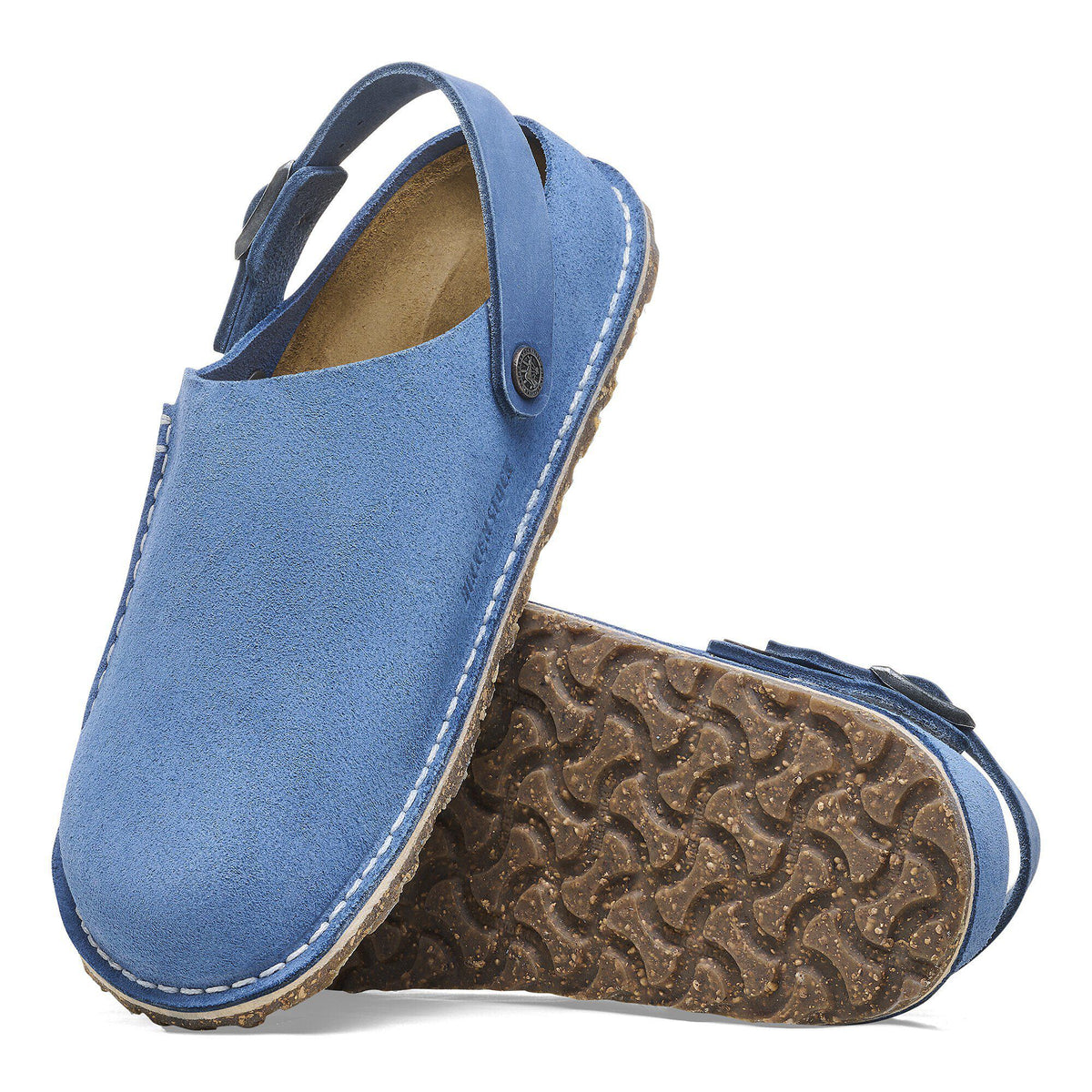 Lutry Premium Suede Suede Leather in Color Elemental Blue | Birkenstock