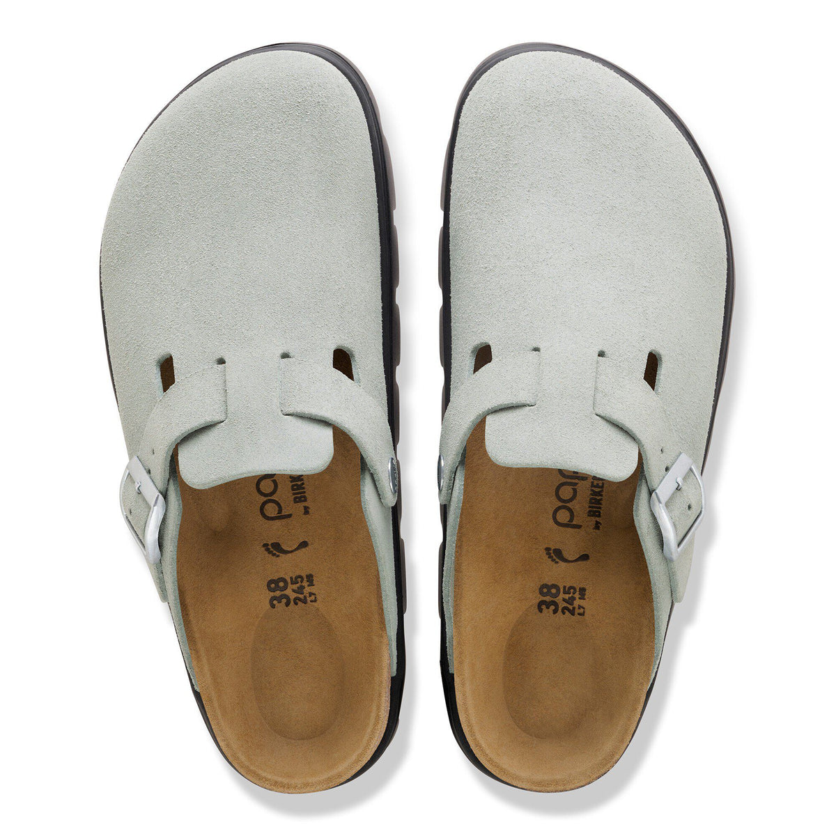Boston Chunky Suede Leather in Color Pure Sage | Birkenstock
