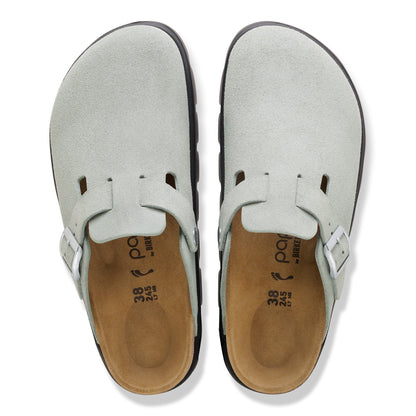 Boston Chunky Suede Leather in Color Pure Sage | Birkenstock
