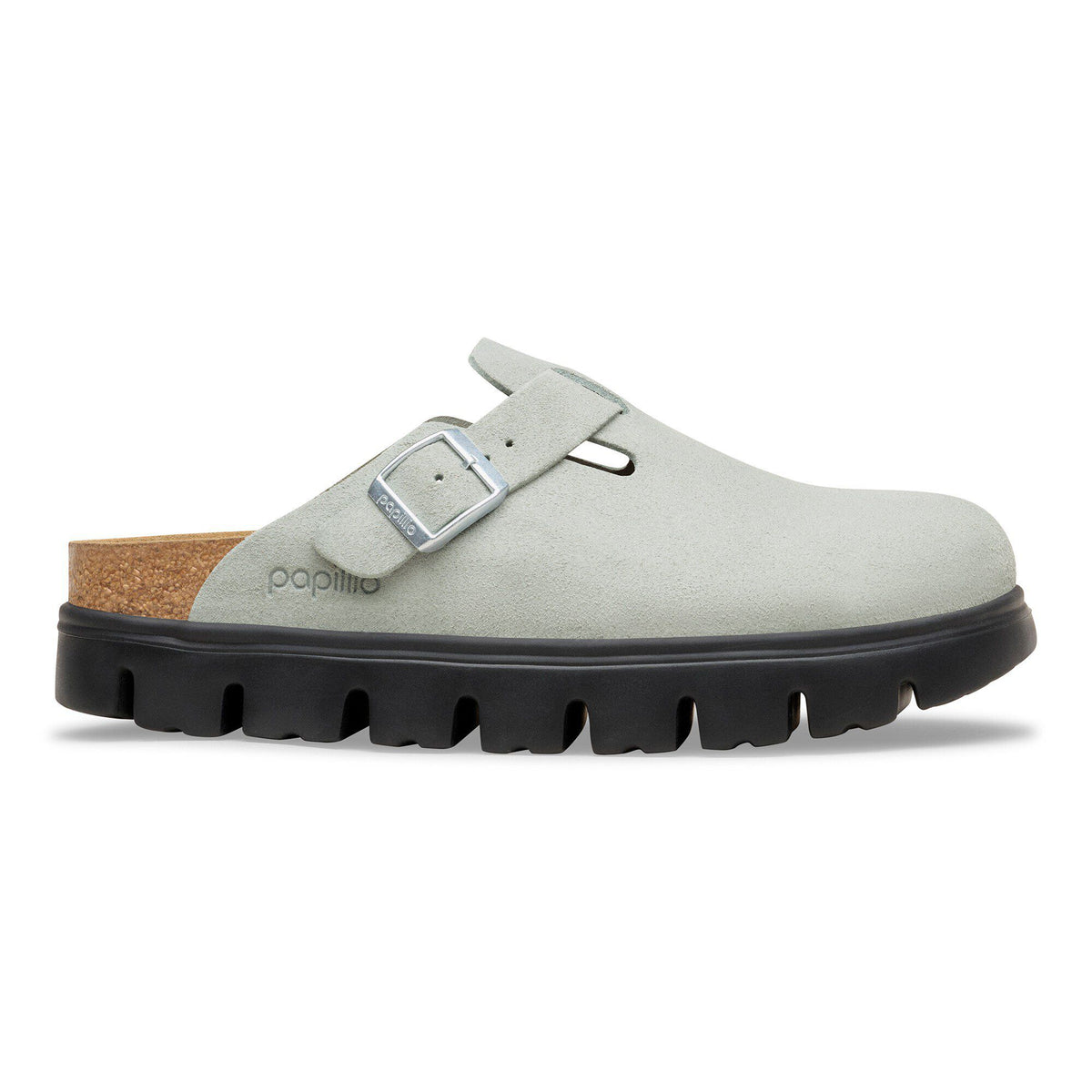 Boston Chunky Suede Leather in Color Pure Sage | Birkenstock