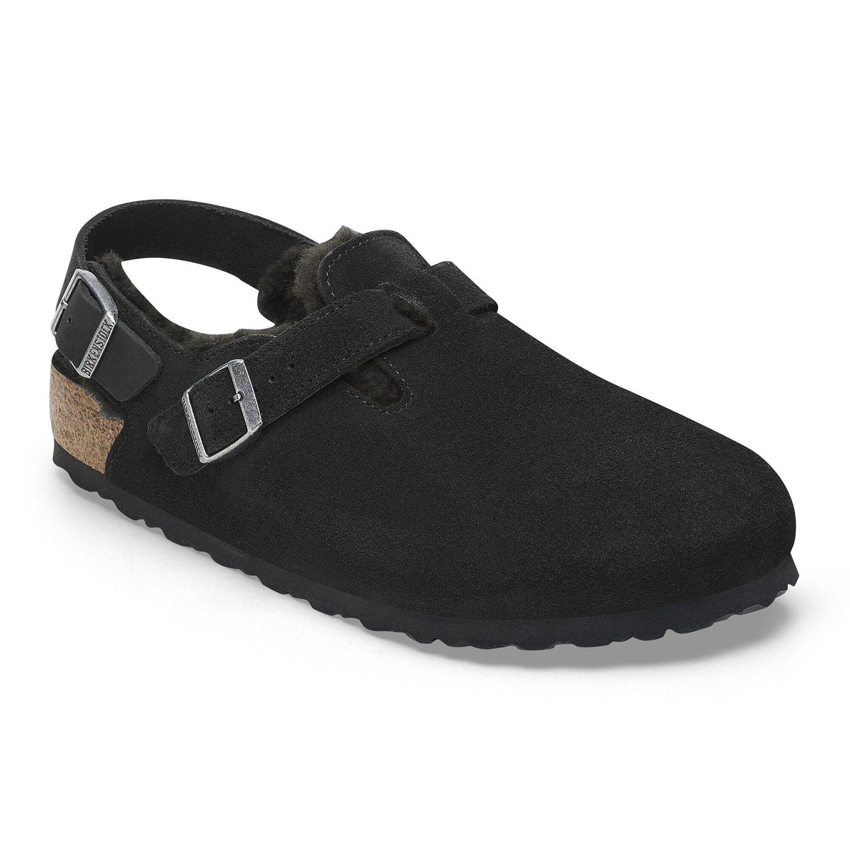 Tokio Shearling Suede Leather in Color Black | Birkenstock
