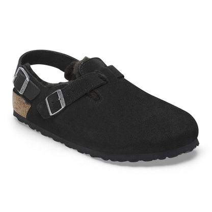 Tokio Shearling Suede Leather in Color Black | Birkenstock
