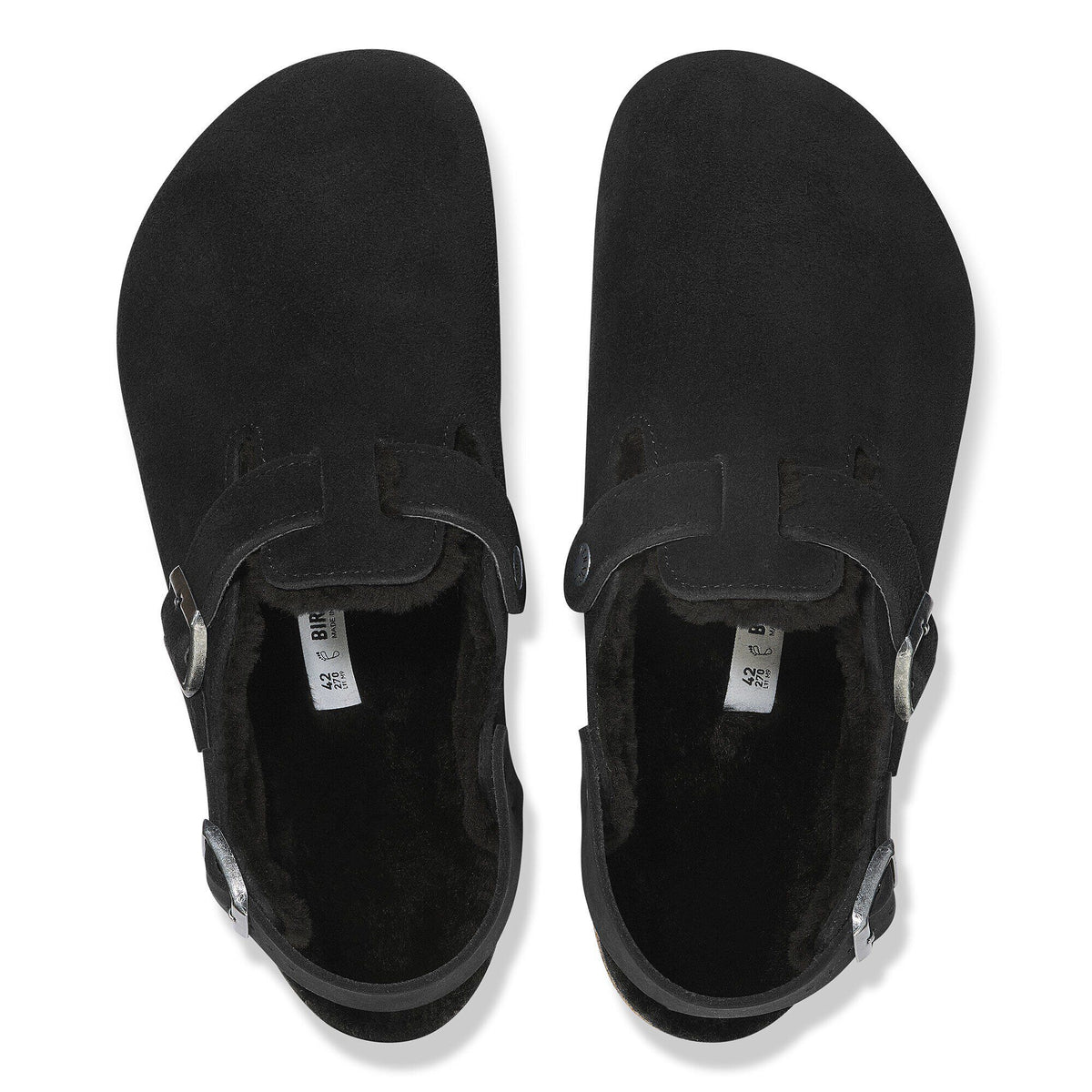 Tokio Shearling Suede Leather in Color Black | Birkenstock