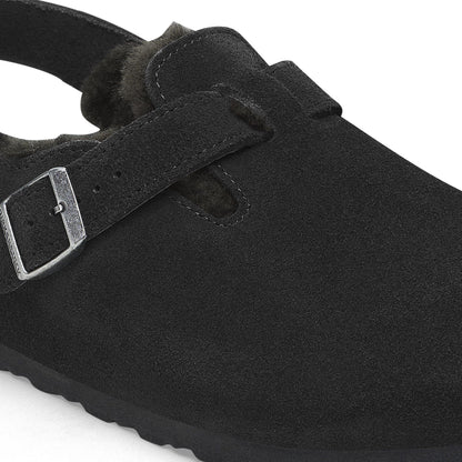 Tokio Shearling Suede Leather in Color Black | Birkenstock