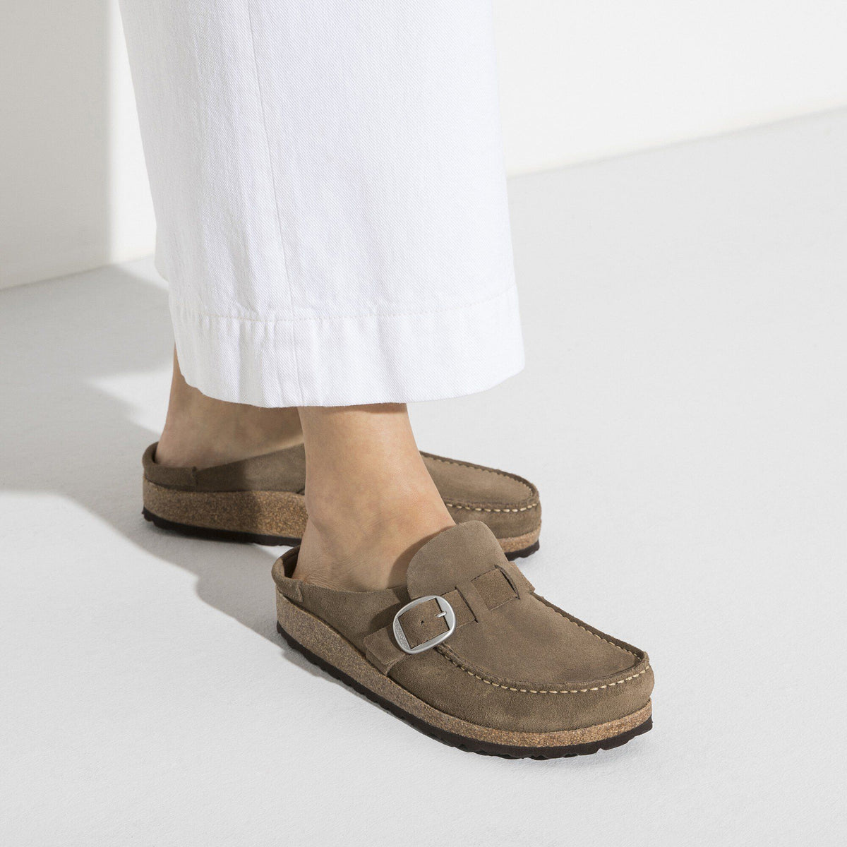 Buckley Suede Leather in Color Gray Taupe | Birkenstock