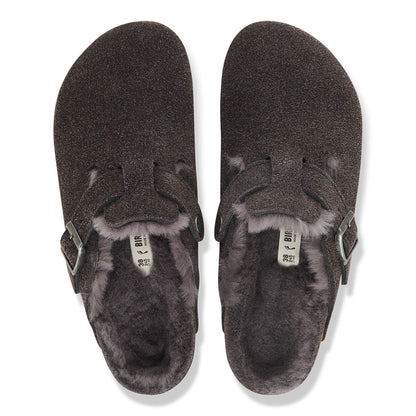 Boston Shearling Suede Leather in Color Velvet Gray | Birkenstock
