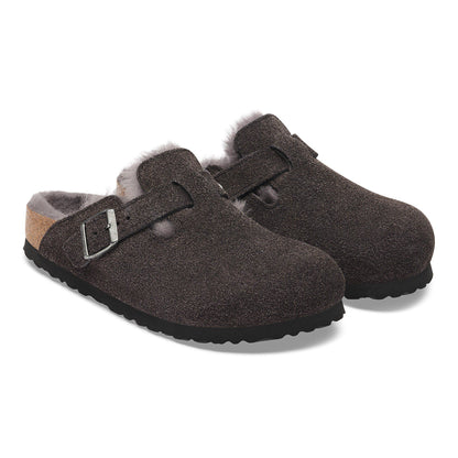 Boston Shearling Suede Leather in Color Velvet Gray | Birkenstock