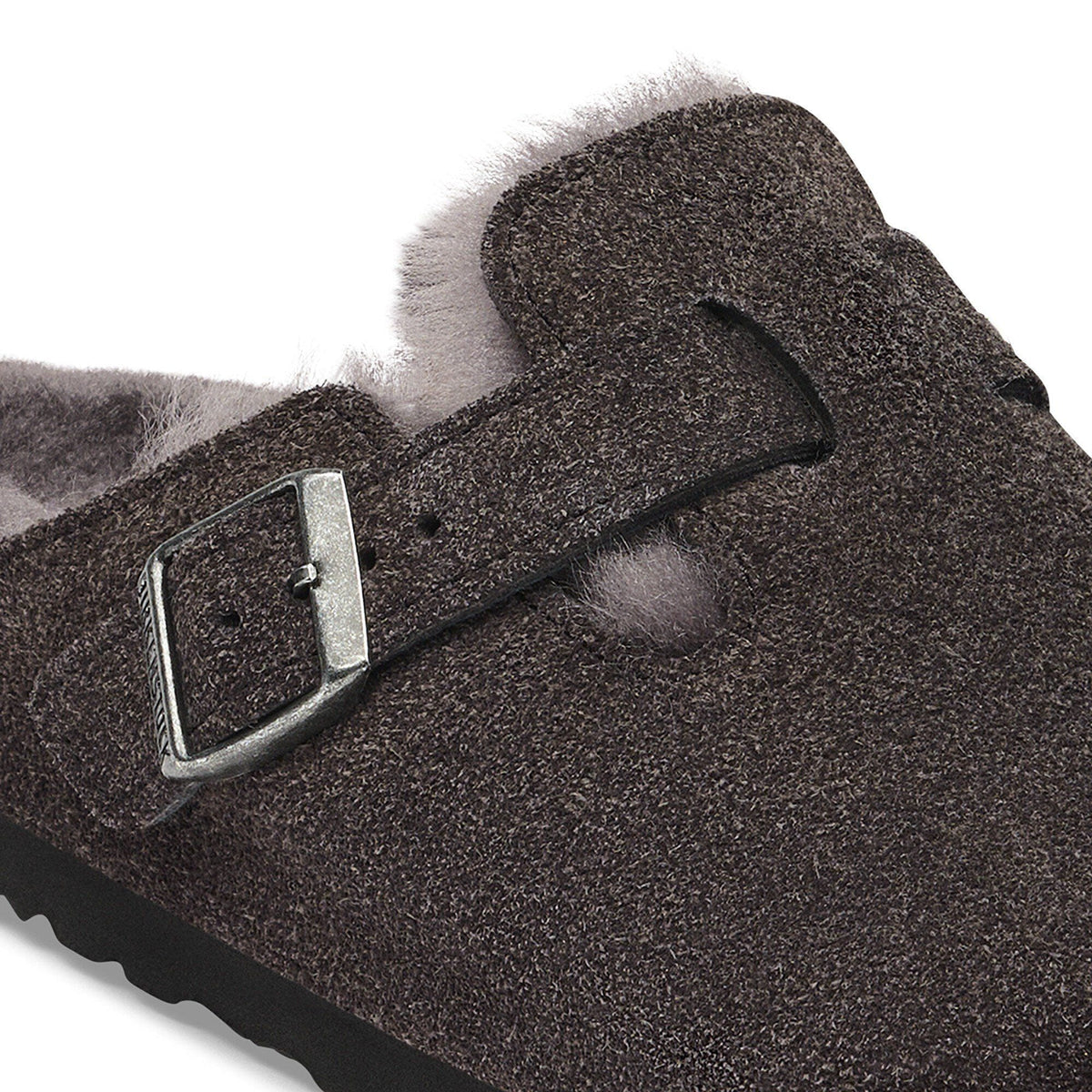 Boston Shearling Suede Leather in Color Velvet Gray | Birkenstock