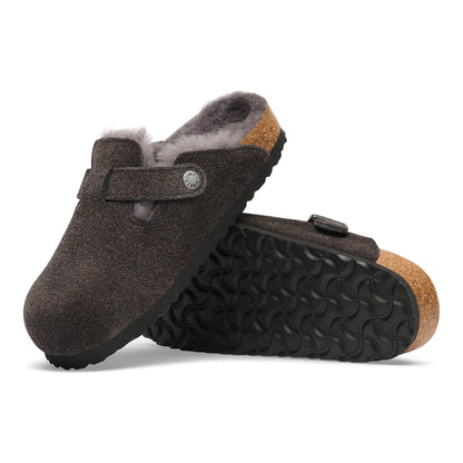 Boston Shearling Suede Leather in Color Velvet Gray | Birkenstock