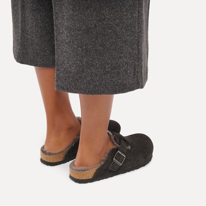 Boston Shearling Suede Leather in Color Velvet Gray | Birkenstock