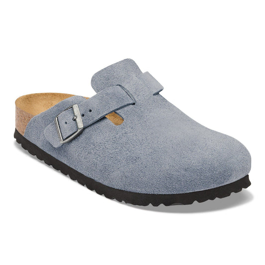 Boston Suede Leather in Color Stone Blue | Birkenstock