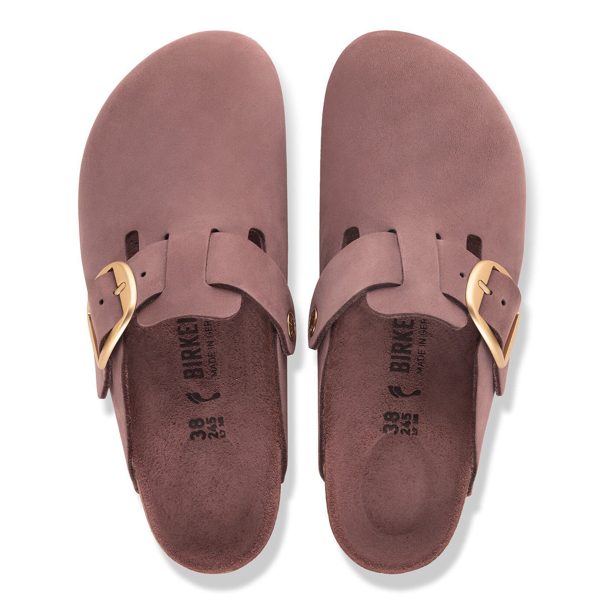 Boston Big Buckle Nubuck Leather in Color Pepper Tonal | Birkenstock