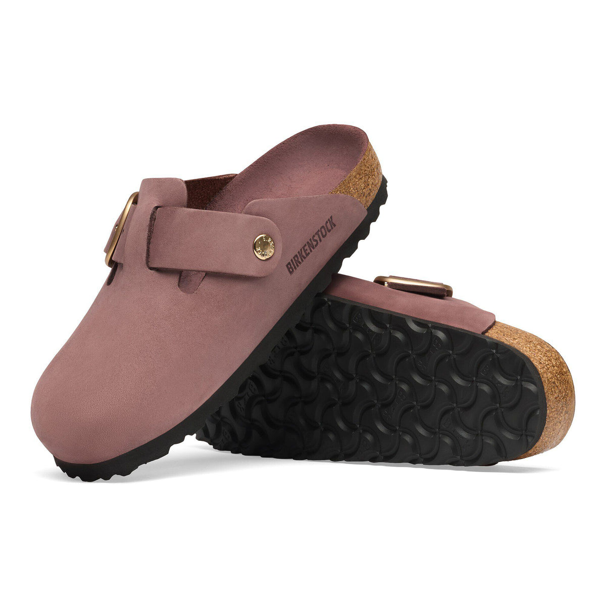 Boston Big Buckle Nubuck Leather in Color Pepper Tonal | Birkenstock