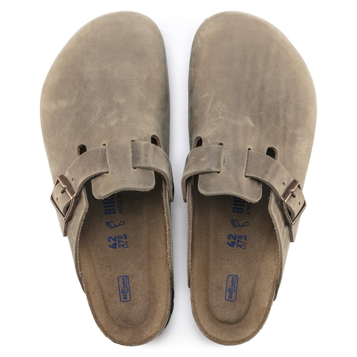 Boston Soft Footbed Oiled Leather in Color Tobacco Brown | Birkenstock