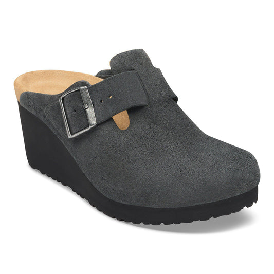 Fanny Suede Leather in Color Charcoal/Black | Birkenstock