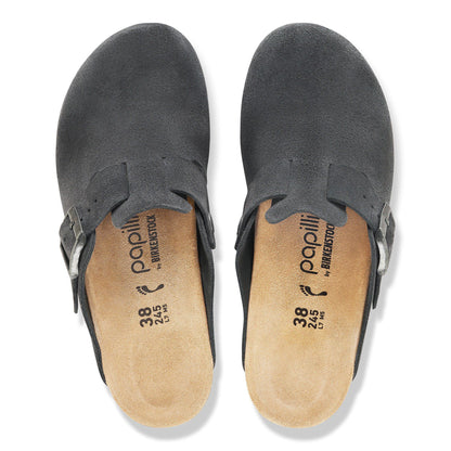 Fanny Suede Leather in Color Charcoal/Black | Birkenstock
