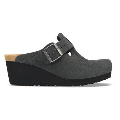 Fanny Suede Leather in Color Charcoal/Black | Birkenstock