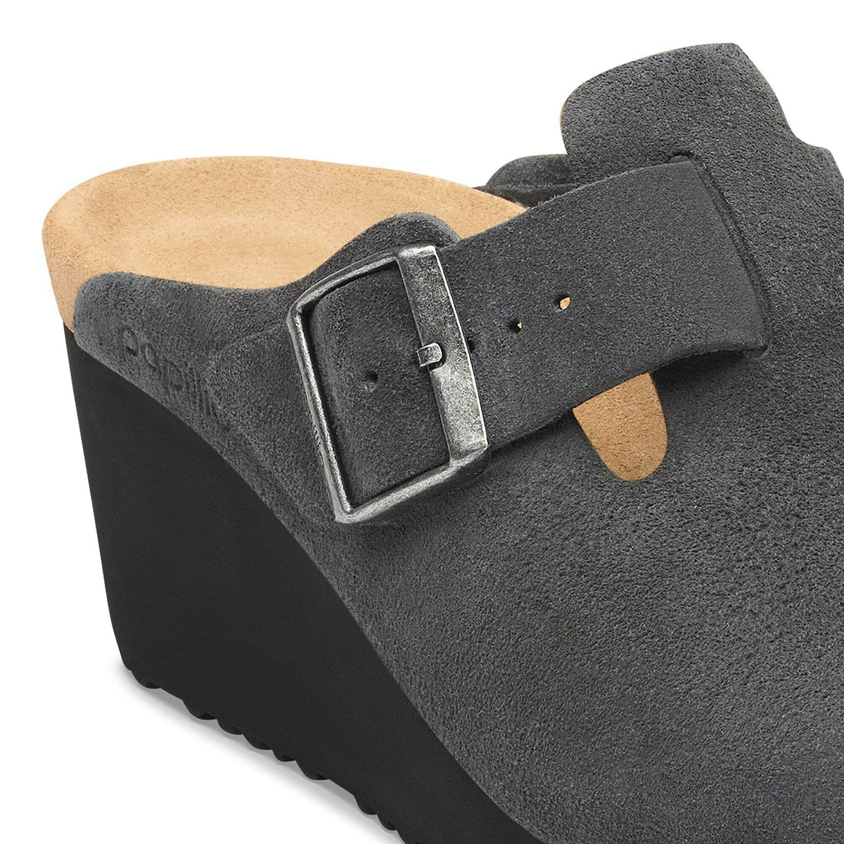 Fanny Suede Leather in Color Charcoal/Black | Birkenstock