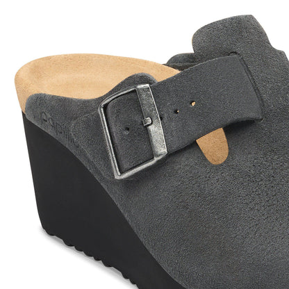 Fanny Suede Leather in Color Charcoal/Black | Birkenstock