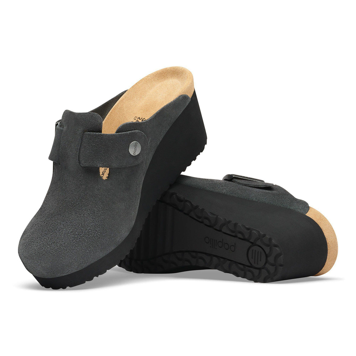 Fanny Suede Leather in Color Charcoal/Black | Birkenstock
