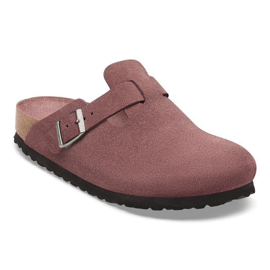 Boston Soft Footbed Suede Leather in Color Pepper | Birkenstock