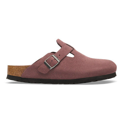 Boston Soft Footbed Suede Leather in Color Pepper | Birkenstock