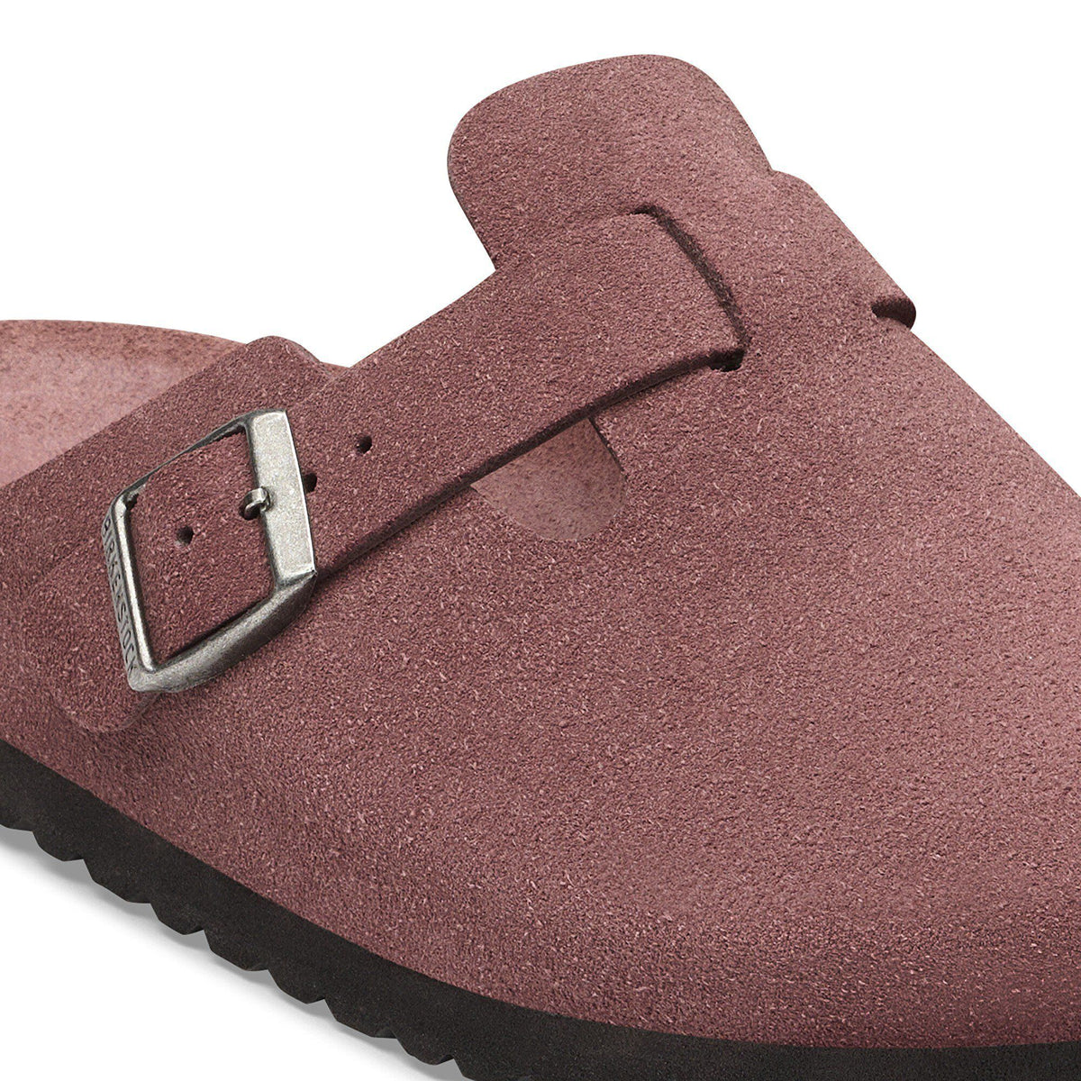 Boston Soft Footbed Suede Leather in Color Pepper | Birkenstock