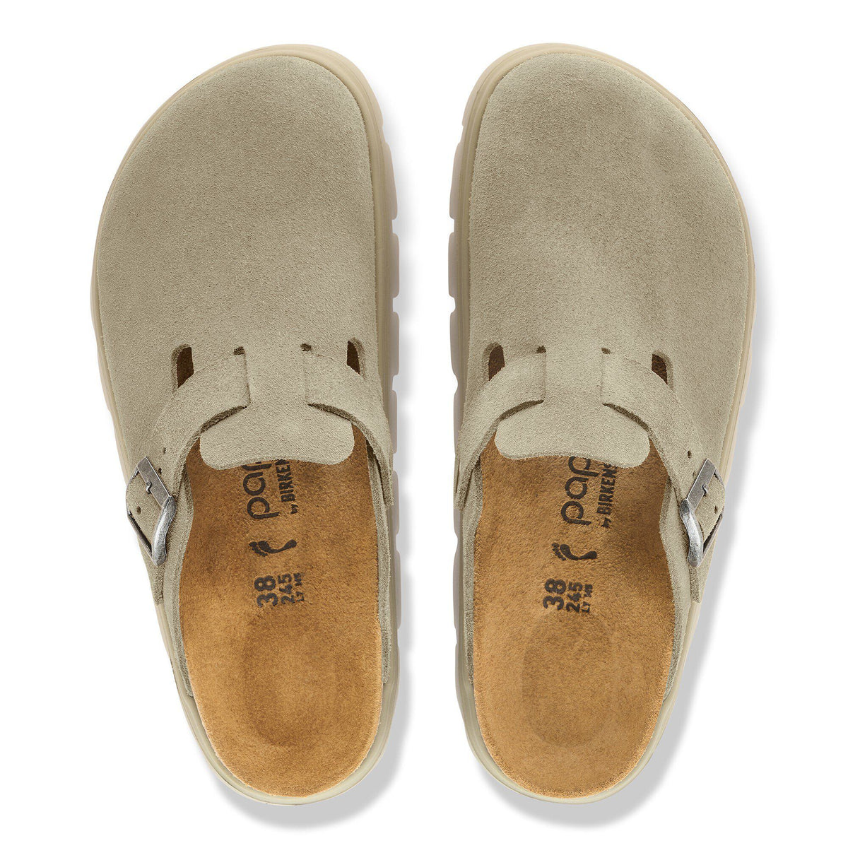 Boston Chunky Suede Leather in Color Taupe | Birkenstock