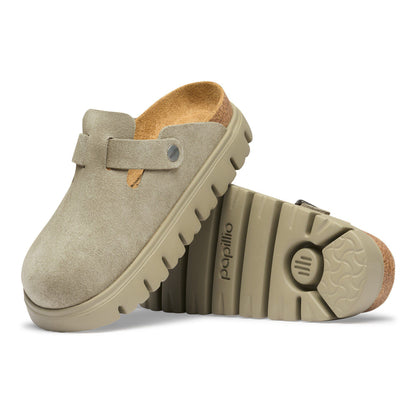Boston Chunky Suede Leather in Color Taupe | Birkenstock