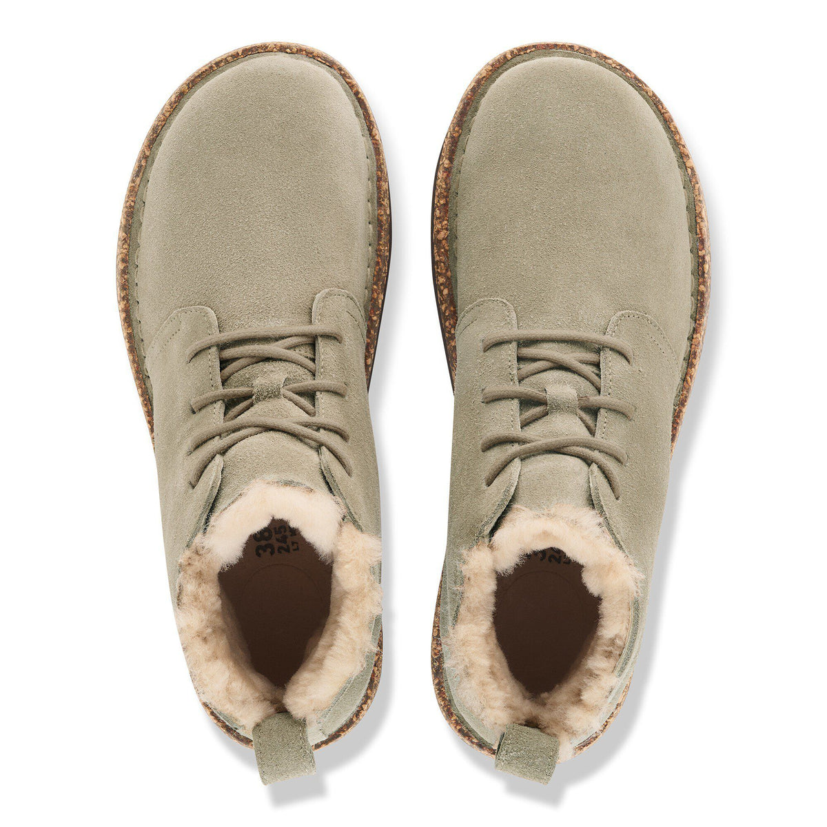 Uppsala Mid Shearling Suede Leather in Color Taupe | Birkenstock