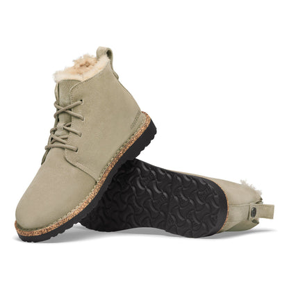 Uppsala Mid Shearling Suede Leather in Color Taupe | Birkenstock