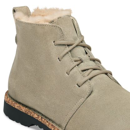 Uppsala Mid Shearling Suede Leather in Color Taupe | Birkenstock
