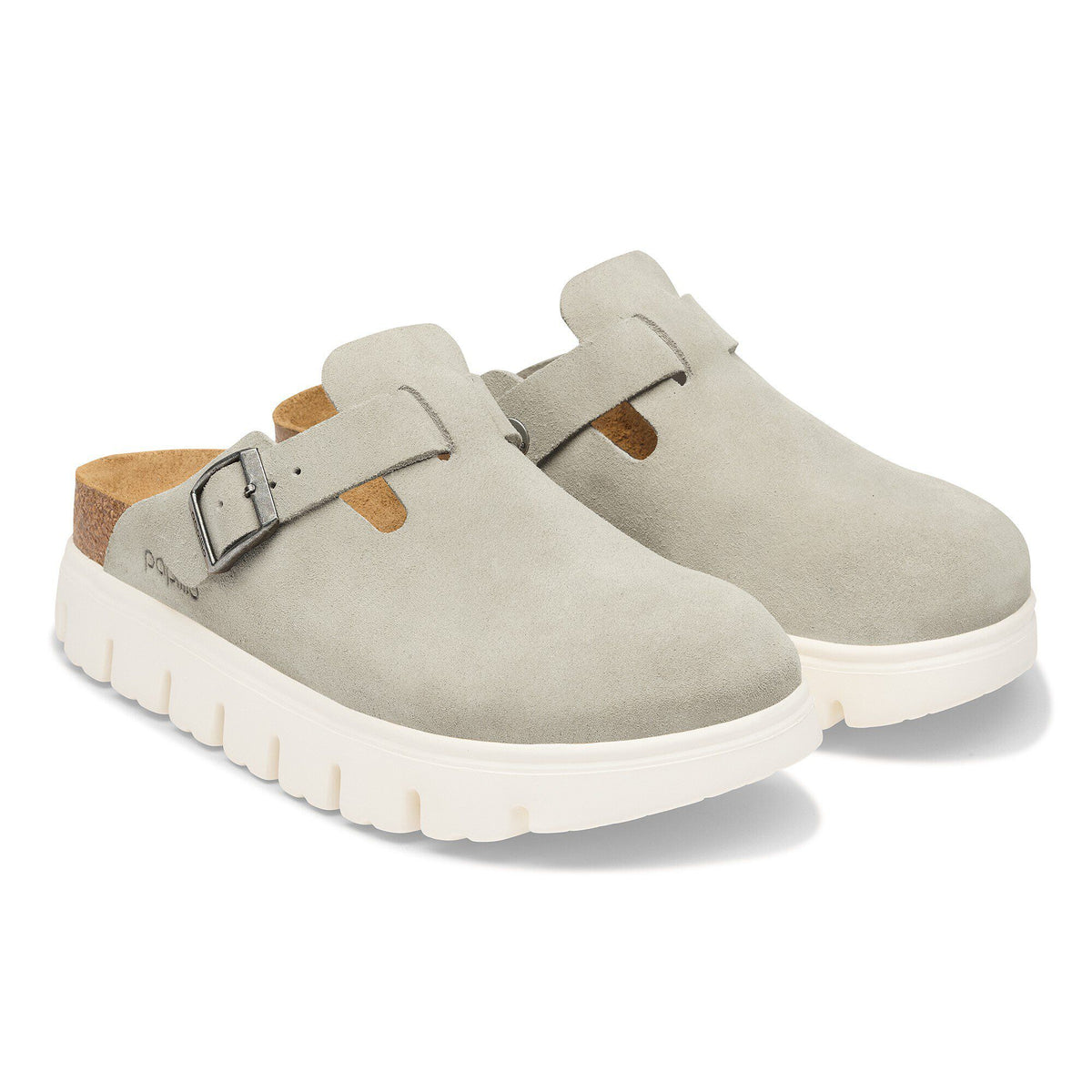 Boston Chunky Suede Leather in Color Oyster | Birkenstock
