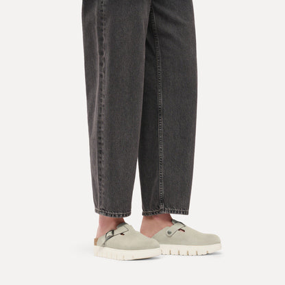 Boston Chunky Suede Leather in Color Oyster | Birkenstock