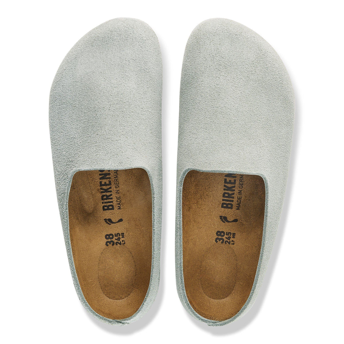 Amsterdam Wrapped Suede Leather in Color Pure Sage | Birkenstock