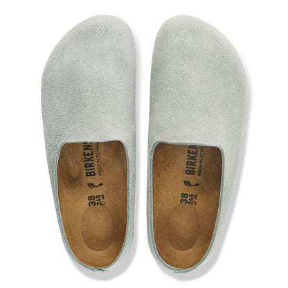 Amsterdam Wrapped Suede Leather in Color Pure Sage | Birkenstock
