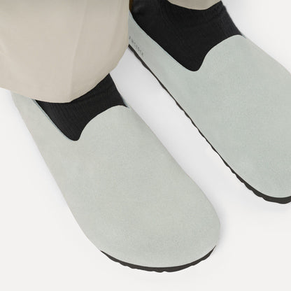 Amsterdam Wrapped Suede Leather in Color Pure Sage | Birkenstock