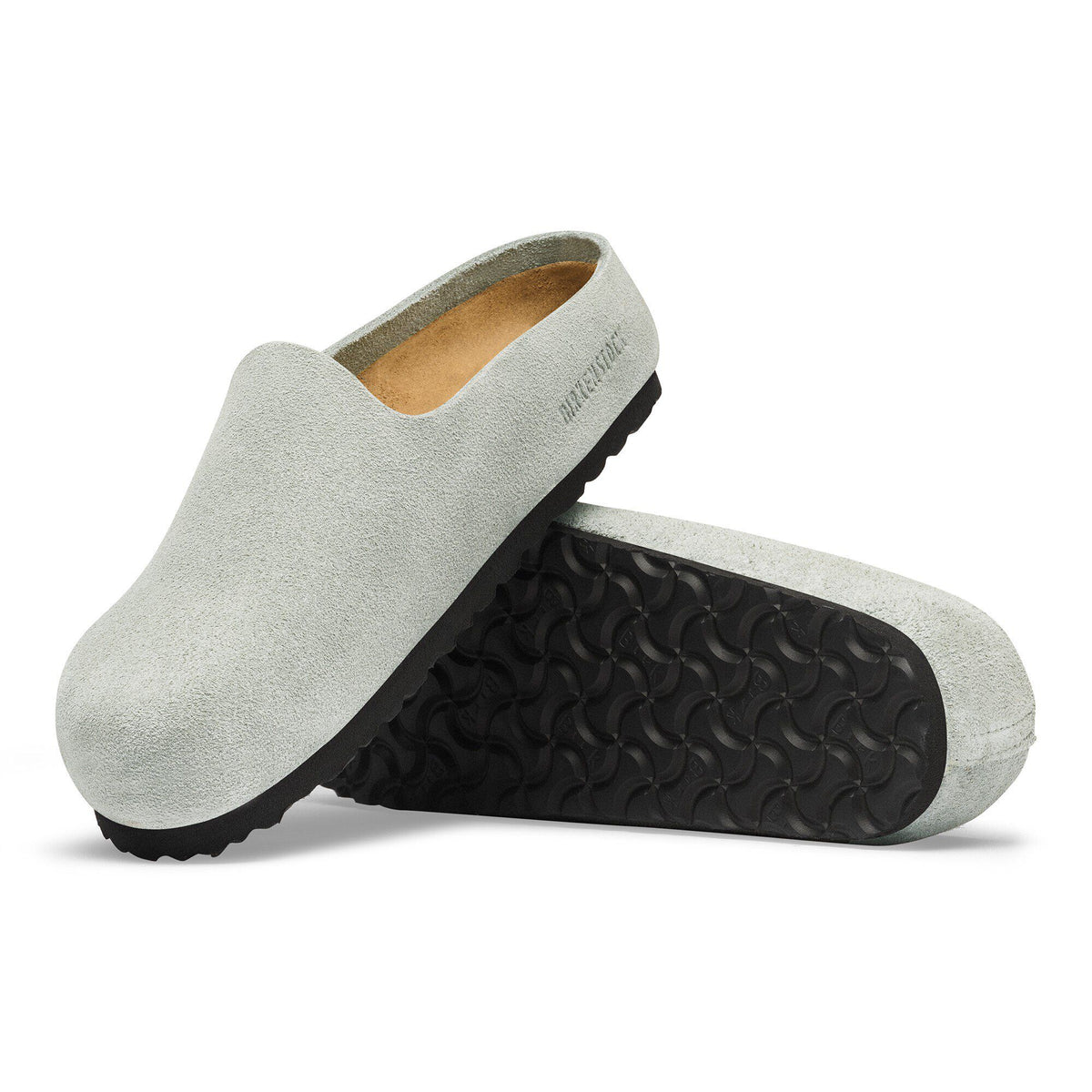Amsterdam Wrapped Suede Leather in Color Pure Sage | Birkenstock