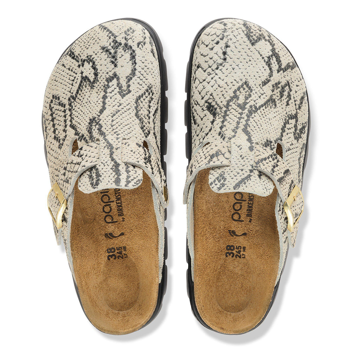 Boston Chunky Suede Leather in Color Snake Oyster | Birkenstock