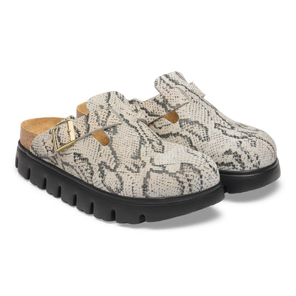 Boston Chunky Suede Leather in Color Snake Oyster | Birkenstock